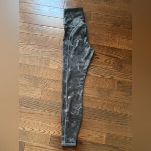 Fabletics Black Marble-Print Leggings
